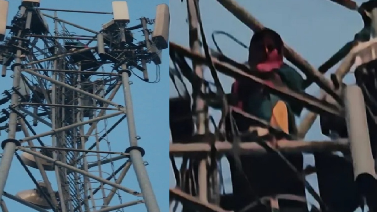 प्रेमी से शादी की जिद पर अड़ी प्रेमिका मोबाइल टावर पर चढ़ी, युवक ने दी जान देने की धमकी