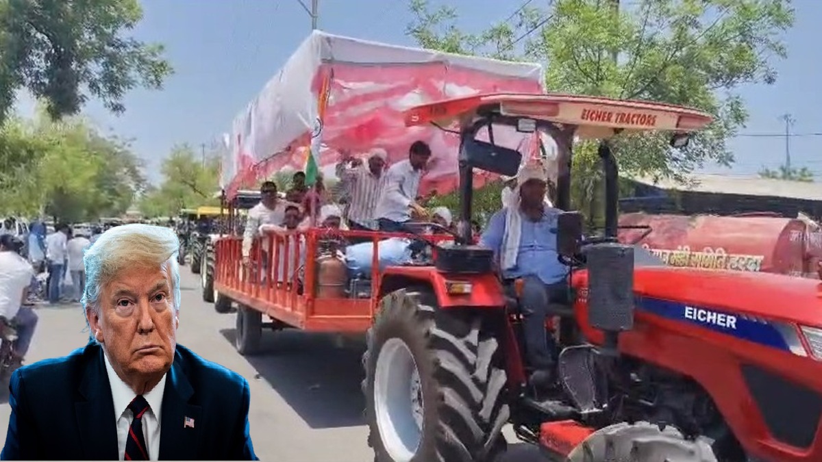 MP में ‘डोनाल्ड ट्रंप’ के नाम ज्ञापन: हरदा में किसानों का आंदोलन, 5000 ट्रैक्टरों के साथ सड़कों पर उतरे अन्नदाता