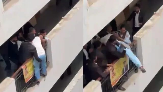 साकेत कोर्ट में सुसाइड की कोशिश, बिल्डिंग की चौथी मंजिल से कूदने जा रहे फरियादी की वकीलों ने बचाई जान