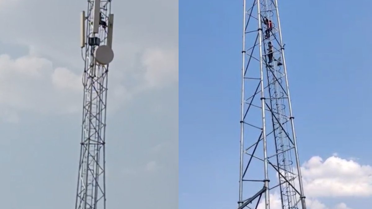 शादी के लिए नहीं मान रहा था परिवार, टॉवर पर चढ़ गया प्रेमी जोड़ा, मचा हंगामा