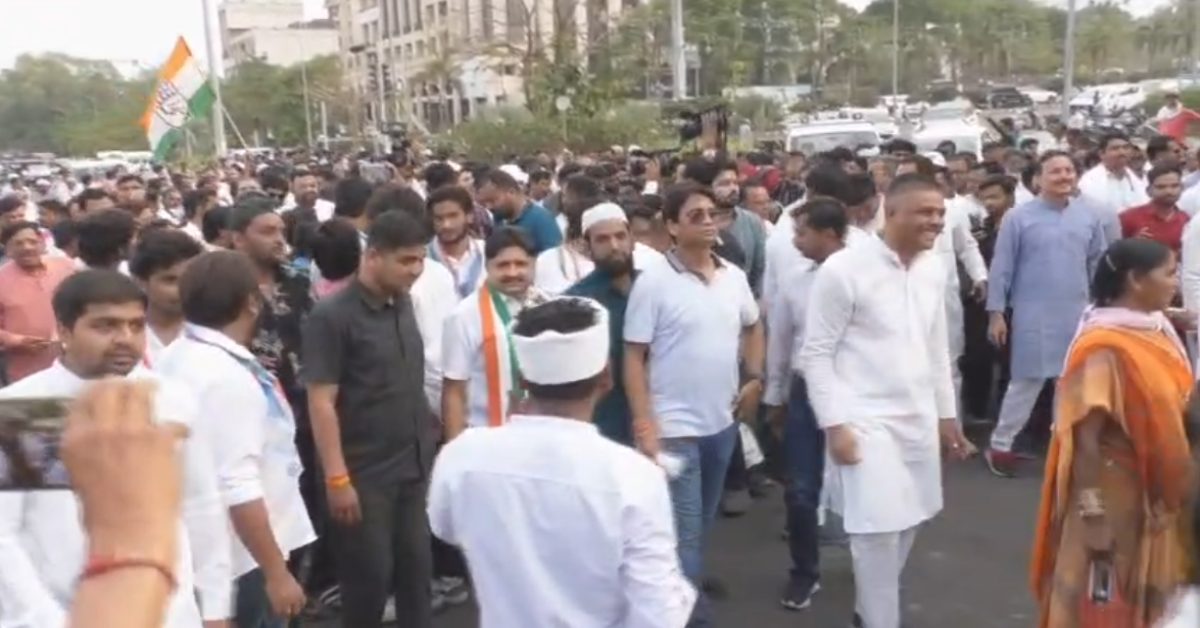 महिला आरक्षण को लेकर कांग्रेस का पैदल मार्च: राजधानी में निकाली रैली, विधानसभा के विशेष सत्र में प्रस्ताव पारित करने की मांग