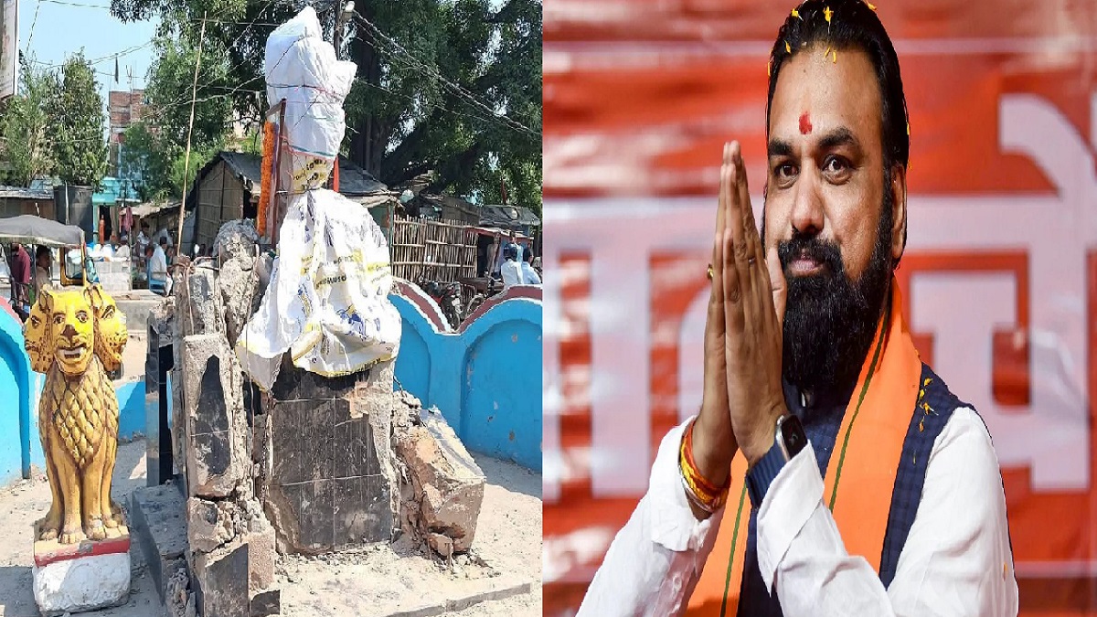 बिहार में JCB से तोड़ डाली महात्मा गांधी की प्रतिमा, राजद ने नई नवेली BJP सरकार पर उठाया सवाल