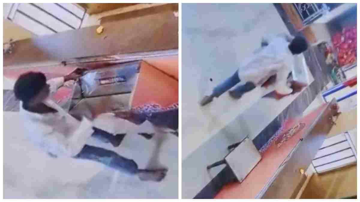 खाटू श्याम मंदिर में दिनदहाड़े चोरी: दानपेटी लेकर छत पर चढ़ा चोर, CCTV में कैद हुई वारदात