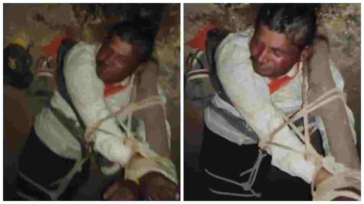 छेड़छाड़ पर ग्रामीणों का तालिबानी फैसला: आरोपी को पेड़ से बांधकर मूंछ-भौंहें काटीं, जूतों की पहनाई माला 