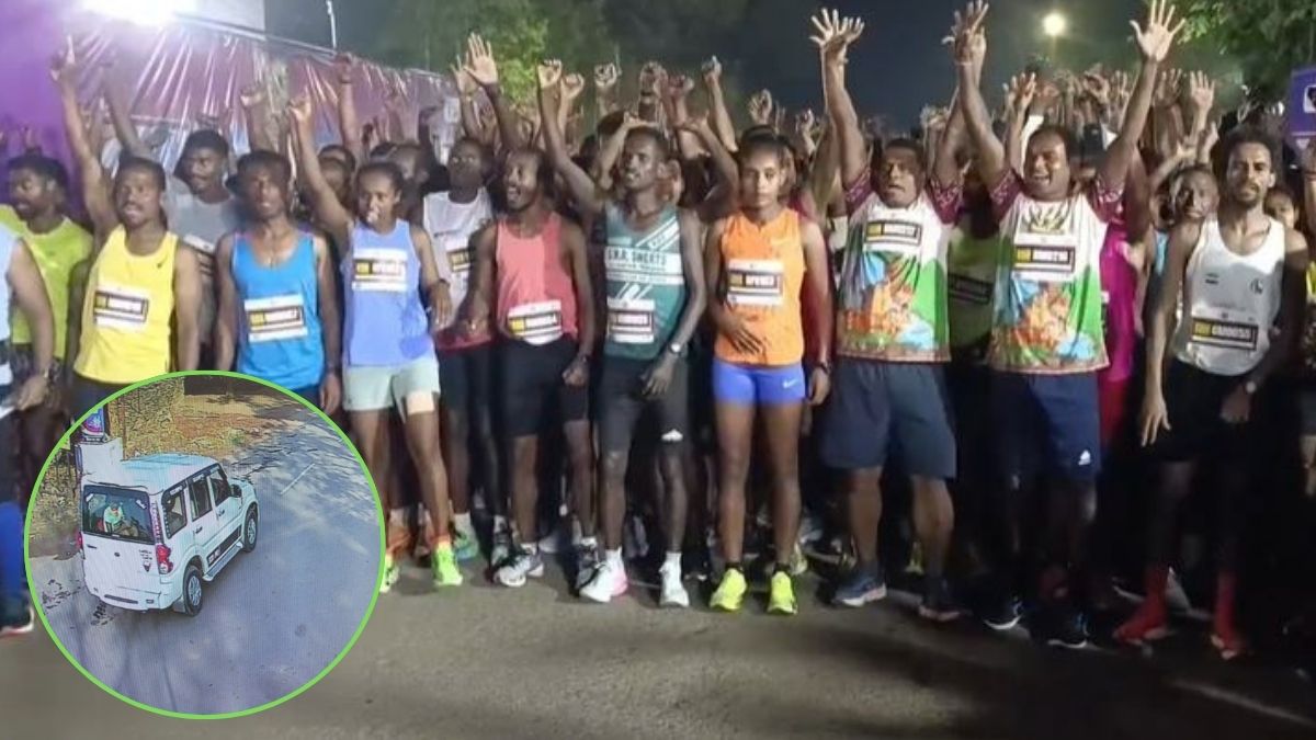 Video : मैराथन में ‘शॉर्टकट’ का खेल… जीत की दौड़ में गाड़ी का सहारा, खुल गई पोल
