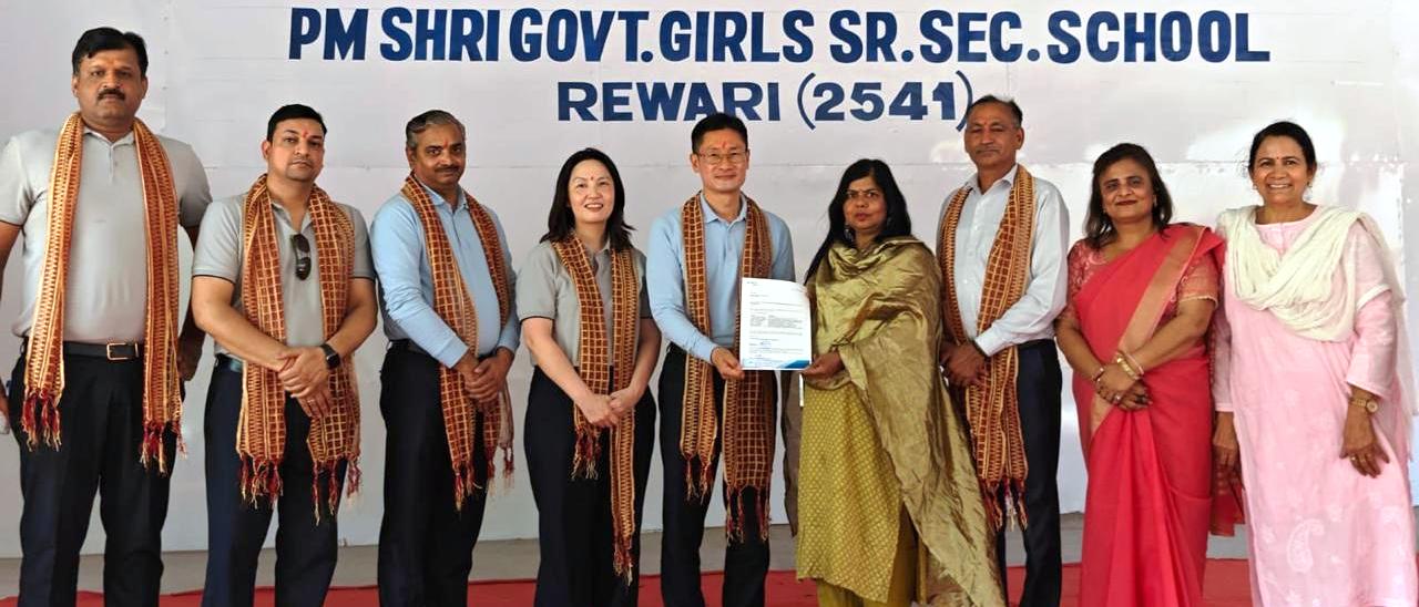 Rewari: PM श्री स्कूल में पोस्को इंडिया का सम्मान, CSR फंड से छात्राओं को मिलीं आधुनिक सुविधाएं