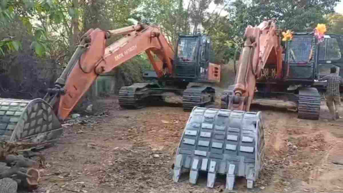सिंगरौली में अवैध रेत खनन पर बड़ी कार्रवाई, प्रशासन ने 3 पोकलेन मशीनें की जब्त