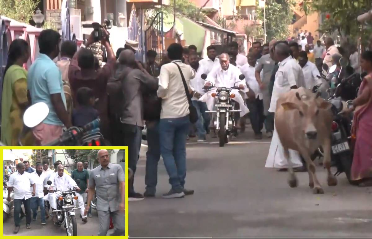 पुडुचेरी सीएम एन रंगास्वामी ने ट्रैफिक नियमों की उड़ाई धज्जियां, 75 वर्ष की उम्र में बिना हेलमेट बाइक चलाते हुए वोट डालने पोलिंग बूथ पहुंचे, देखें वीडियो