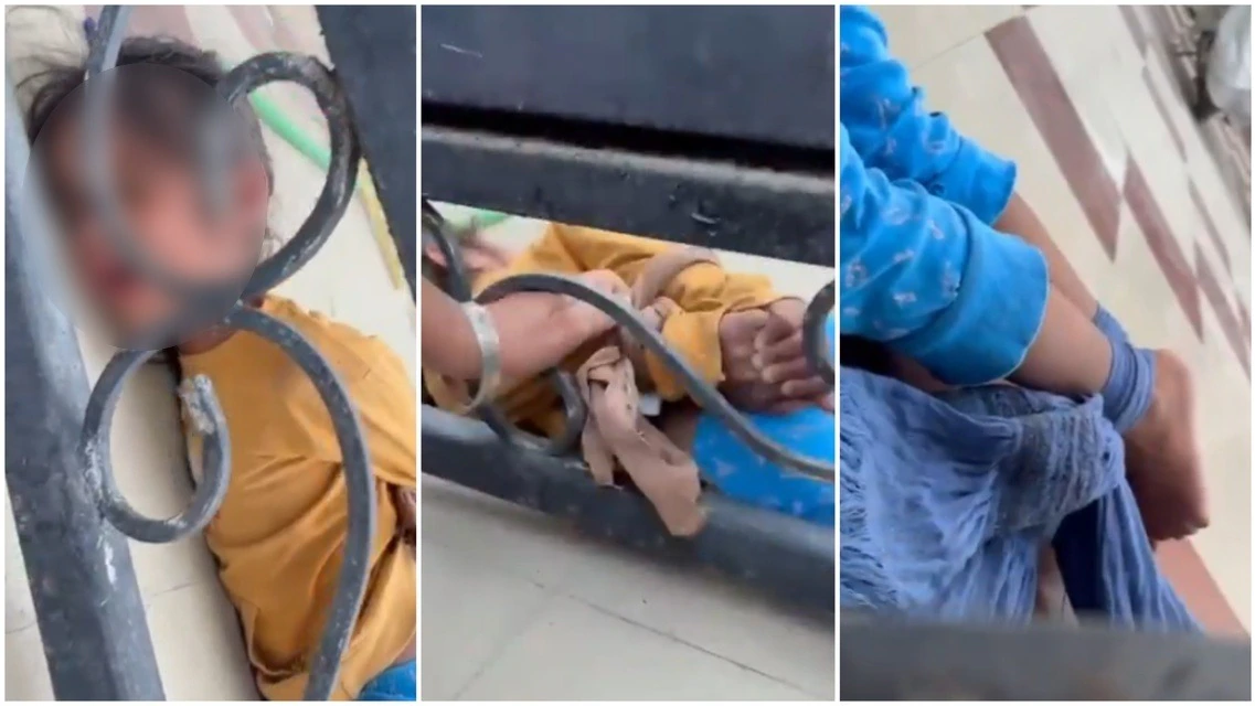 5 साल की बच्ची को धूप में गेट से बांधा, एएसआई दादी सस्पेंड; वीडियो वायरल