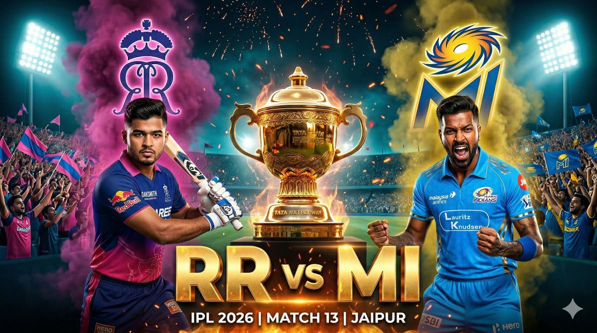 RR vs MI IPL 2026: आज शाम राजस्थान रॉयल्स-मुंबई इंडियंस के बीच होगी भिड़ंत, जानिए कैसा है गुवाहाटी की पिच का मिजाज और दोनों टीमों की संभावित प्लेइंग 11 समेत मैच से जुड़ी सभी जरूरी अपडेट्स
