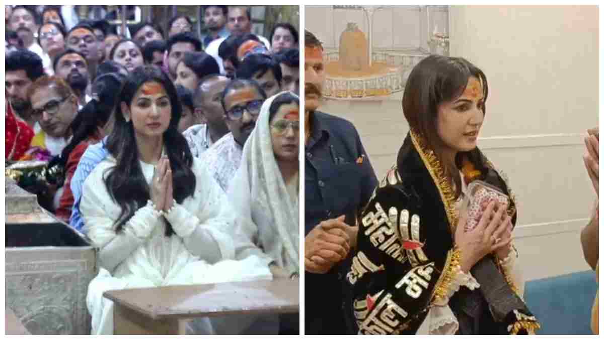 बॉलीवुड अभिनेत्री सोनल चौहान पहुंची महाकाल के दरबार: बाबा के दर्शन कर भस्मारती में हुई शामिल, नंदी हॉल में बैठकर लगाया ध्यान 