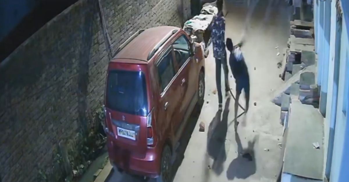 सतना में नशेड़ियों का उत्पात: असामाजिक तत्वों ने किया पथराव, घटना CCTV में कैद