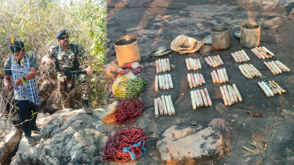 छत्तीसगढ़-ओडिशा सीमा पर CRPF को बड़ी सफलता:  जंगल से भारी मात्रा में विस्फोटक सामग्री की गई बरामद, इलाके में सर्चिंग तेज
