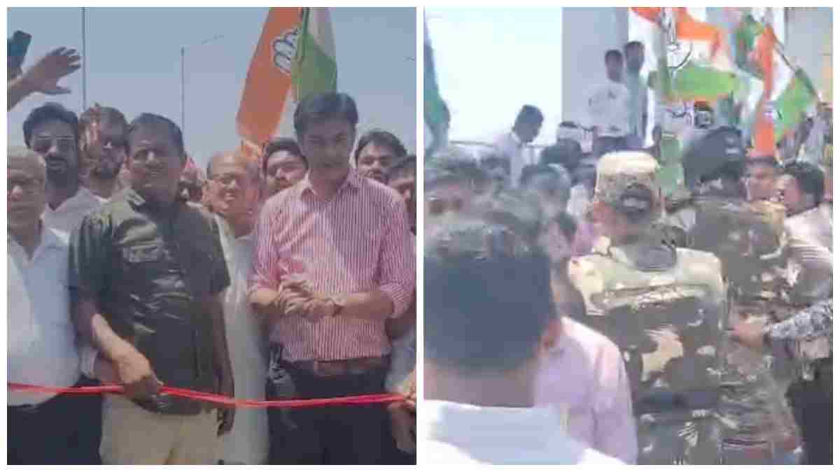 फ्लाईओवर के उद्घाटन में श्रेय लेने की मची होड़: भाजपा-कांग्रेस कार्यकर्ताओं के बीच हुई जमकर झड़प, पुलिस ने संभाला मोर्चा  