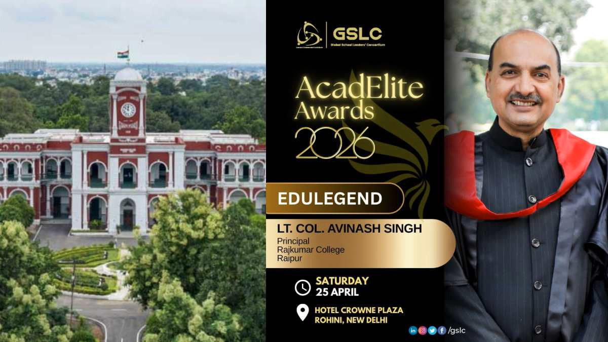 अनुशासन और समर्पण की मिसाल: राजकुमार कॉलेज के प्रिंसिपल लेफ्टिनेंट कर्नल अविनाश सिंह को ‘एजूलिजेंड’ अवार्ड से किया गया सम्मानित