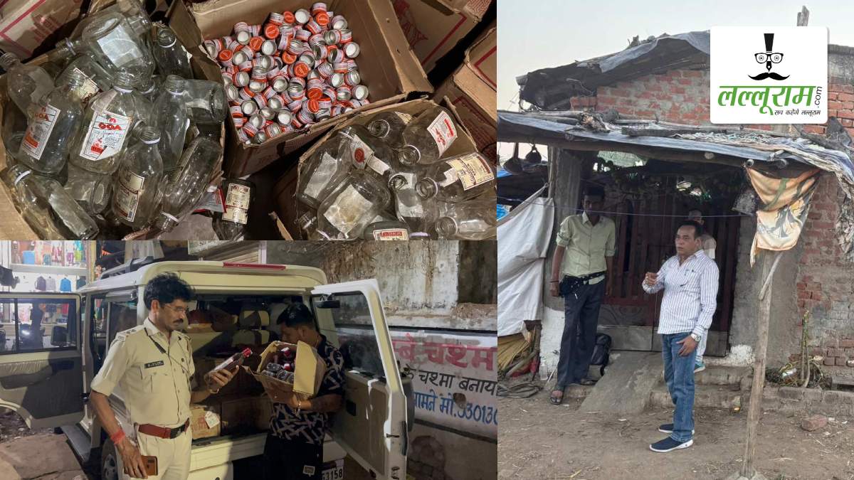 डोंगरगढ़ में अवैध शराब नेटवर्क पर बड़ी कार्रवाई: MP निर्मित व्हिस्की जब्त, री-पैकिंग का खुला खेल, मुख्य आरोपी फरार