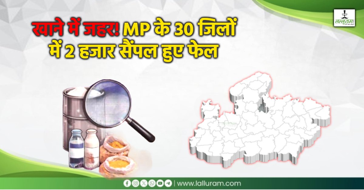 MP वालों हो जाओ सावधान! 2000 से ज्यादा फूड सैंपल फेल, मिलावट में ग्वालियर नंबर वन, जानें कहां कौन से सैंपल मिले फेल