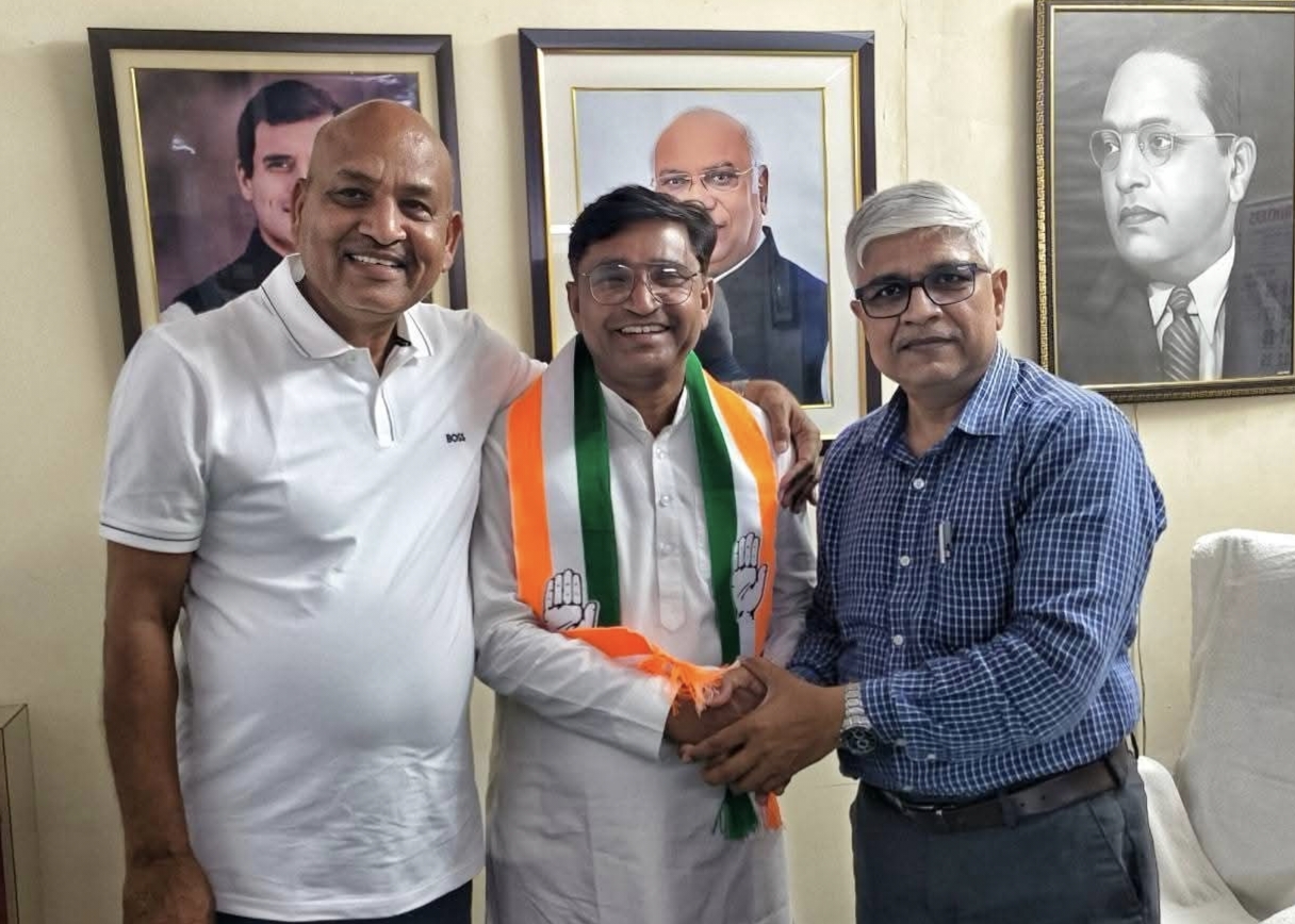 इनेलो नेता कृष्ण कुमार कुटेल ने थामा कांग्रेस का हाथ, पराग गाबा ने कराया स्वागत