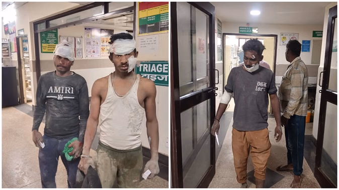 अंबाला में निर्माण कार्य के दौरान बड़ा हादसा, बल्ली खिसकने से 6 मजदूर दबे