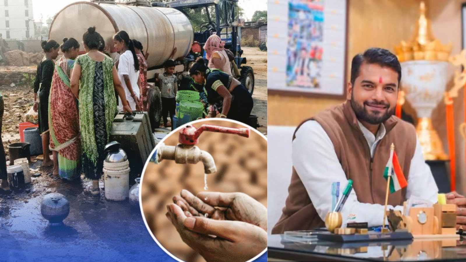 रायपुर में जल संकट : नेता प्रतिपक्ष आकाश तिवारी ने कहा – 35 वार्डों में हाहाकार, करोड़ों खर्च के बाद भी नहीं मिल रहा पानी