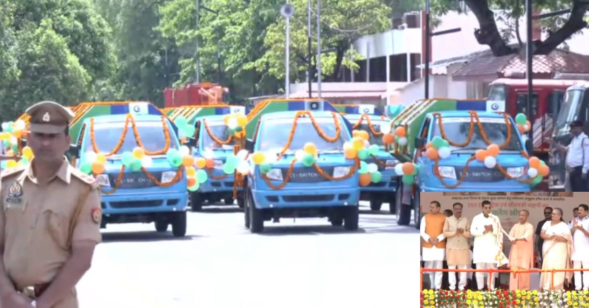 क्लीन एंड ग्रीन लखनऊ : अब राजधानी में आज से होगा डोर टू डोर कूड़ा प्रबंधन, सीएम ने 250 गाड़ियों को किया रवाना