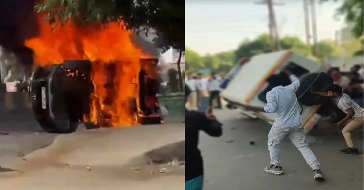 इंक्रीमेंट के नाम पर धोखा : सैलरी बढ़ाने को लेकर नोएडा में जबरदस्त हंगामा, कर्मचारियों ने जलाई गाड़ियां, भारी सुरक्षाबल तैनात, प्रमुख सचिव के हस्तक्षेप पर भी नहीं रुक रहा आंदोलन