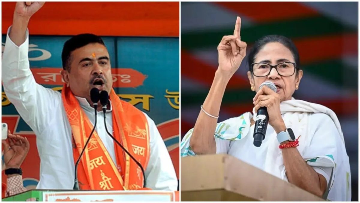 भवानीपुर की जंग: 100 मीटर दूर हो रही सुवेंदु की रैली से भड़की ममता, सुरक्षा बलों को संभालना पड़ा मोर्चा