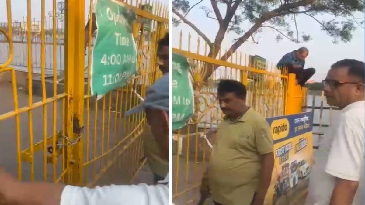 ठेका कर्मियों ने मरीन ड्राइव के गेट पर जड़ा ताला, भड़के मॉर्निंग वॉकर्स, कहा – ठेकेदार की मनमानी पर क्यों चुप है महापौर और प्रशासन ?