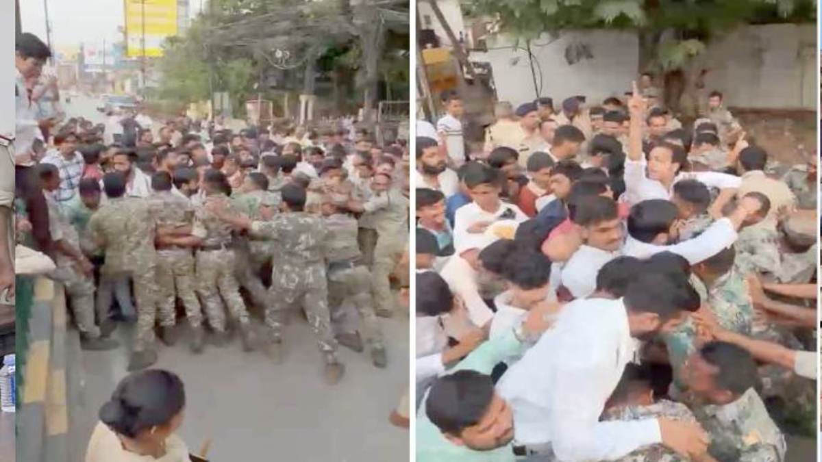 छात्रसंघ चुनाव कराने की मांग : ज्ञापन देने मंत्री बंगला जा रहे NSUI कार्यकर्ताओं को पुलिस ने रोका, छात्र नेताओं ने सीएम हाउस घेराव की दी चेतावनी