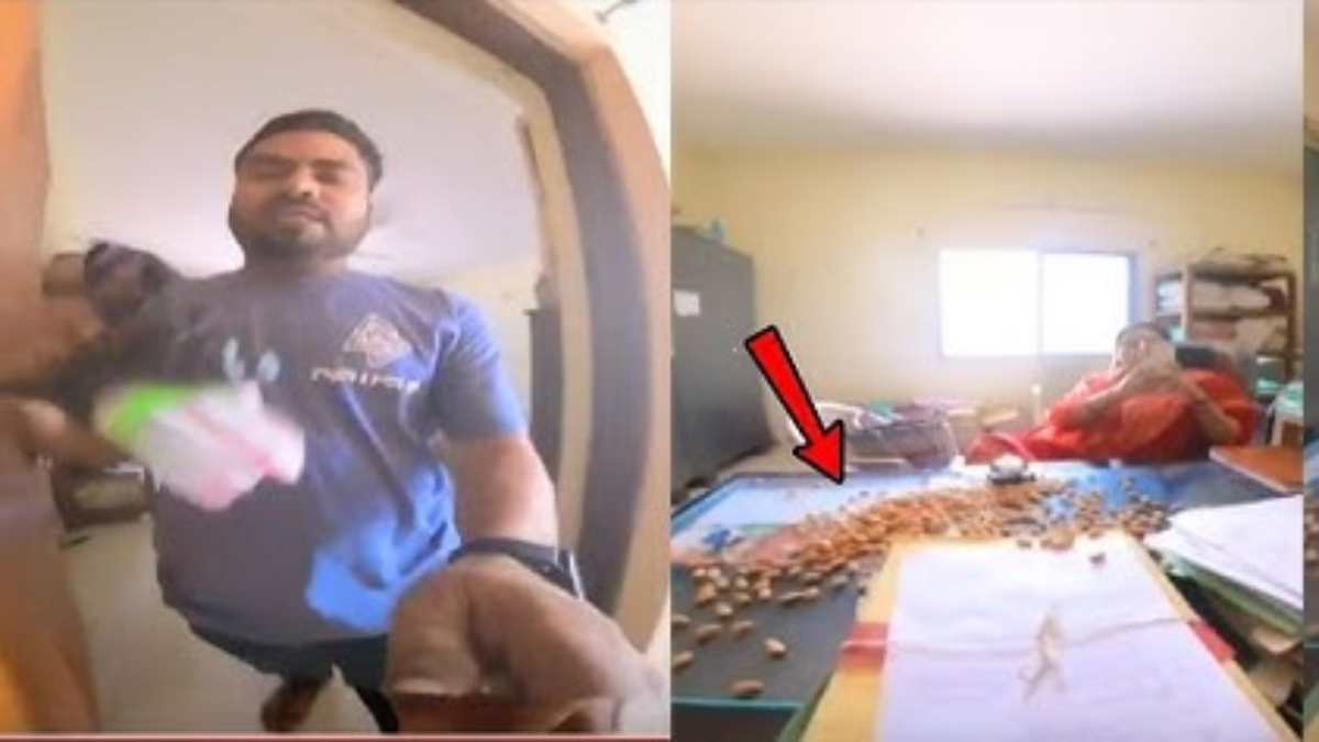 नामांतरण का फाइल गुमने पर युवक का अनोखा प्रदर्शन : अधिकारी के टेबल पर फेंका बादाम, कहा – याददाश्त तेज करिए… वीडियो वायरल होने पर अधिकारियों पर गिरी गाज