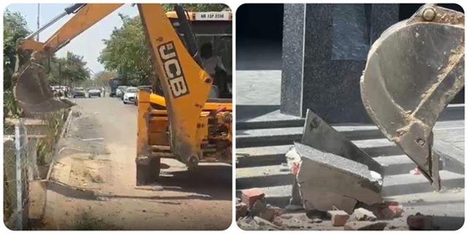 बहादुरगढ़: अवैध निर्माण पर चला बुलडोजर, ओमेक्स सिटी में प्रशासन की सख्त कार्रवाई