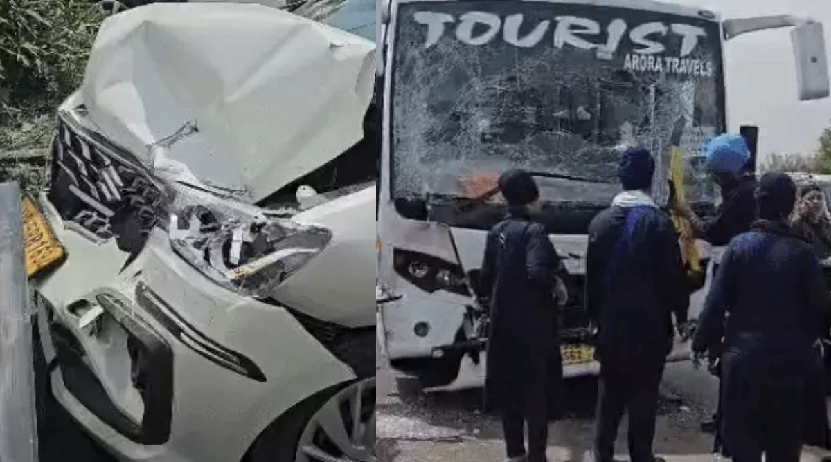 करनाल NH-44 पर भीषण सड़क हादसा: अचानक ब्रेक लगाने से 9 वाहन भिड़े, 13 श्रद्धालु घायल