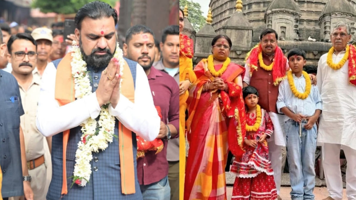 गुवाहाटी में CM सम्राट चौधरी और मंत्री नितिन नवीन ने किए मां कामाख्या के दर्शन, बिहार की उन्नति के लिए की प्रार्थना