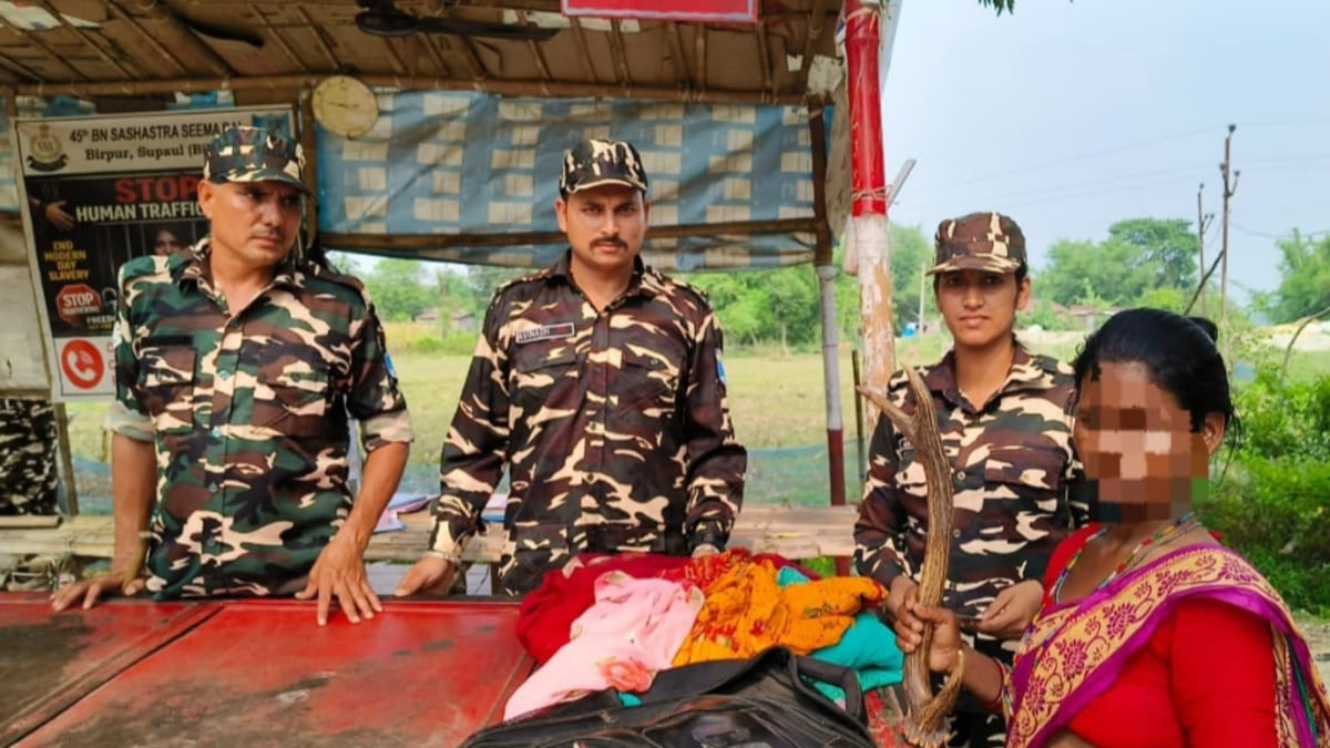 ​भारत-नेपाल सीमा पर एसएसबी की बड़ी कार्रवाई: हिरण के सींग के साथ नेपाली महिला गिरफ्तार
