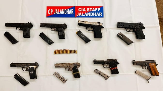 जालंधर में गोल्डी बराड़ गैंग पर बड़ा एक्शन, 4 शूटर गिरफ्तार