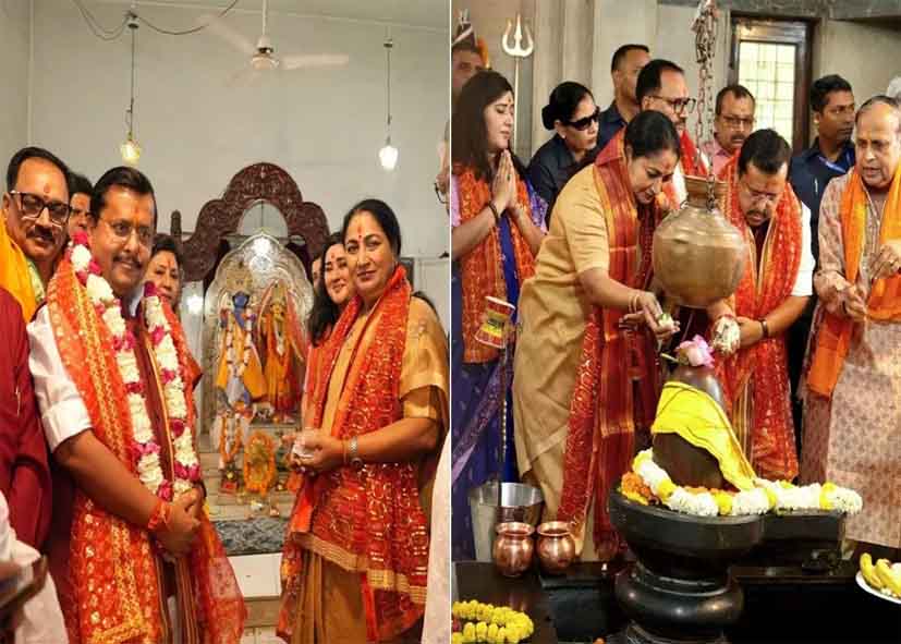 पश्चिम बंगाल में जीत के बाद दिल्ली के BJP नेताओं ने काली मंदिर में की पूजा, कहा- जनता के विश्वास और बदलाव की जीत