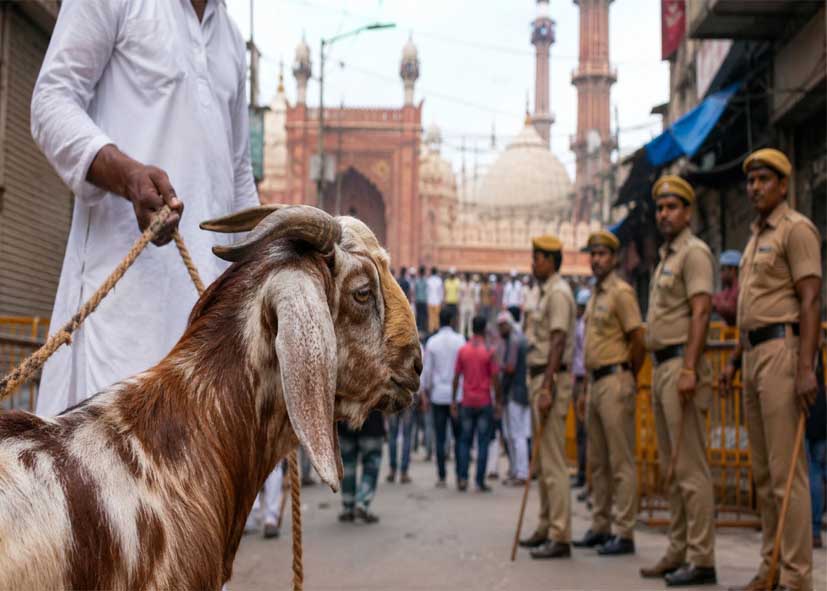 बकरीद को लेकर दिल्ली में हाई अलर्ट, सार्वजनिक जगहों पर कुर्बानी पर रोक, सोशल मीडिया पर भी कड़ी निगरानी