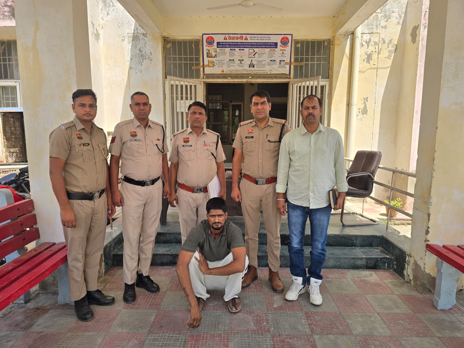 हथीन में बैंक ऑफ बड़ोदा का ATM उखाड़ने की कोशिश करने वाला शातिर बदमाश गिरफ्तार, 1 दिन के रिमांड पर