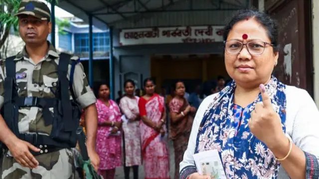 बंगाल री-पोलिंग : 15 बूथ पर दोबारा वोटिंग खत्म, लगभग 87% मतदान ; BJP-TMC कार्यकर्ताओं में झड़प