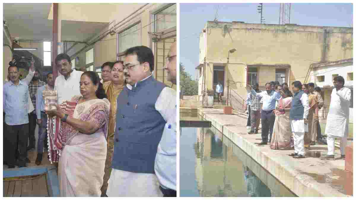 भोपाल में पानी पर भरोसे की टेस्ट ड्रिंक, शिकायतों के बीच फिल्टर प्लांट पहुंचीं महापौर