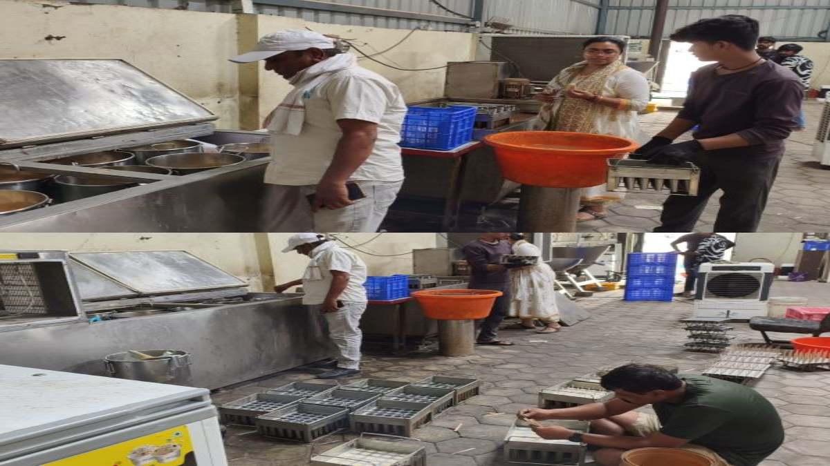 खाद्य सुरक्षा विभाग की छापेमार करवाई: बिना लाइसेंस चल रही कुल्फी यूनिट बंद, फर्श पर बन रही थी मिठाई