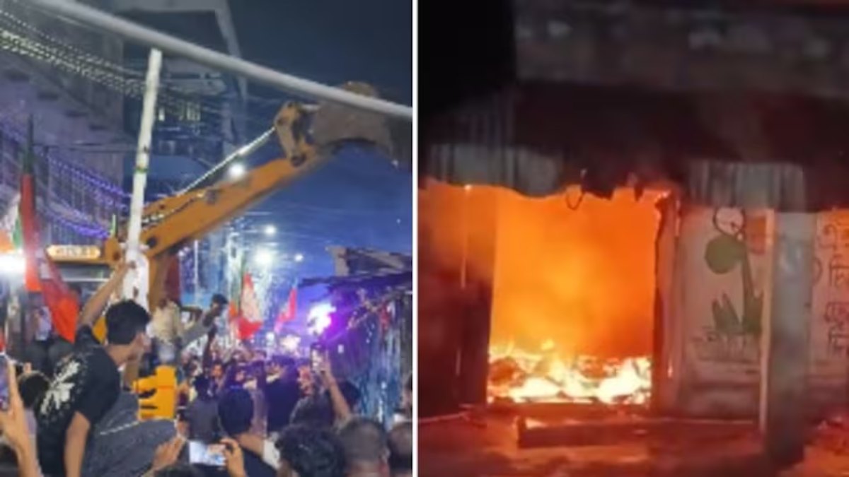 बंगाल में हिंसा: कोलकाता में बुलडोजर से टीएमसी का ऑफिस तोड़ा, आसनसोल में TMC का दफ्तर फूंका, दो की मौत, चुनाव आयोग ने दिया ये निर्देश