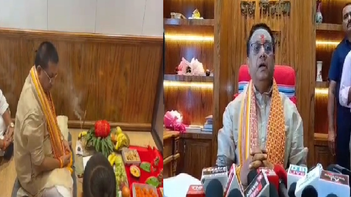 विधिवत पूजा-पाठ कर मंत्री इंजीनियर शैलेंद्र कुमार ने किया पदभार ग्रहण, बोले- सरकार के विजन पर करेंगे काम