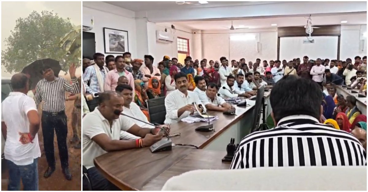 मऊगंज में सिस्टम की ‘क्रूरता’: ओलों की बौछार देख गाड़ियों में छिपे कलेक्टर और अफसर, बेघर आदिवासियों ने कलेक्ट्रेट घेर पूछा- हमारे बच्चे कहां जाएं?