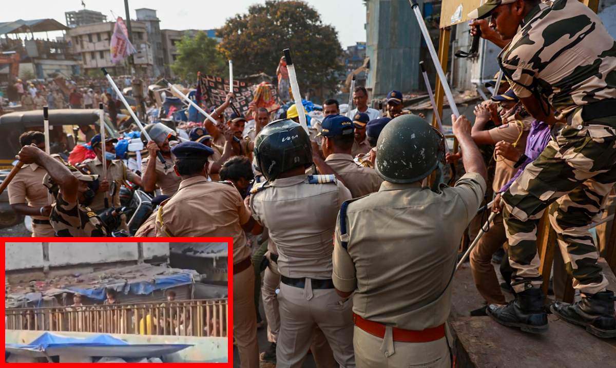 मुंबई के बांद्रा में कब्जाधारियों के खिलाफ रेलवे का बुलडोजर एक्शन जारी, पथराव के बाद पुलिस का लाठीचार्ज