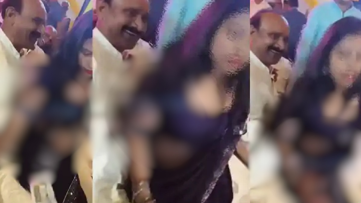 भाजपा जिला उपाध्यक्ष का अश्लील VIDEO वायरल, गोद में बैठाकर महिला डांसर को नचाने का आरोप