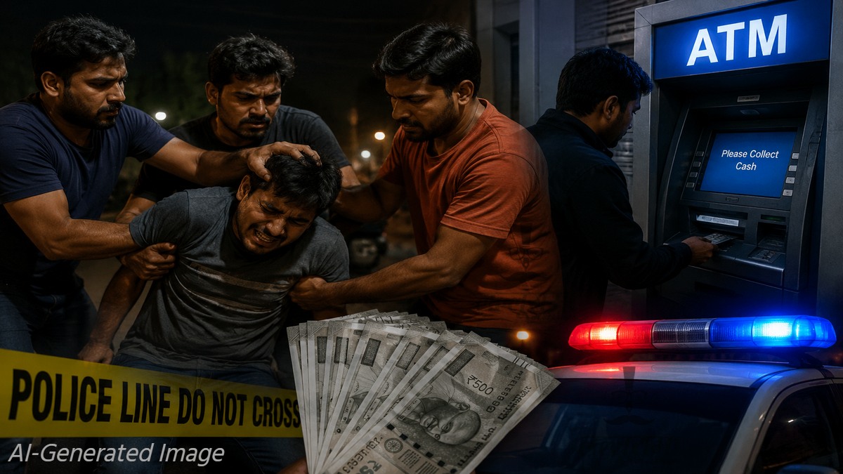 Crime News : बदमाशों ने पार्टी के लिए युवक को बनाया बंधक, ATM से जबरन निकलवाए 10 हजार रुपए, एक गिरफ्तार