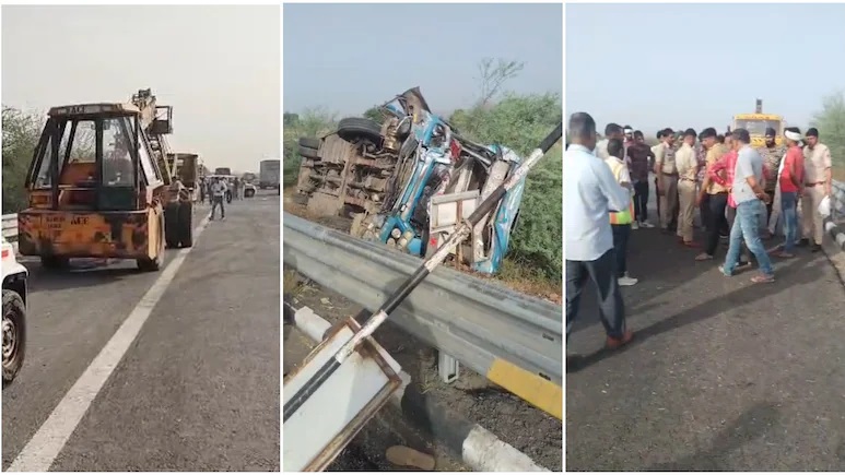 Rajasthan News: राजस्थान में भीषण हादसा, गोवर्धन जा रहे 40 यात्री घायल, एक्सप्रेस-वे पर मची चीख-पुकार