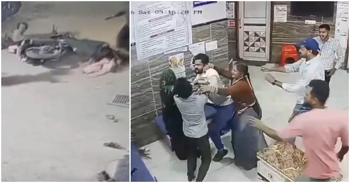 अस्पताल के सामने मां-नवजात को बाइक ने मारी टक्कर, विरोध करने पर किया हमला, CCTV में कैद हुआ खौफनाक मंजर
