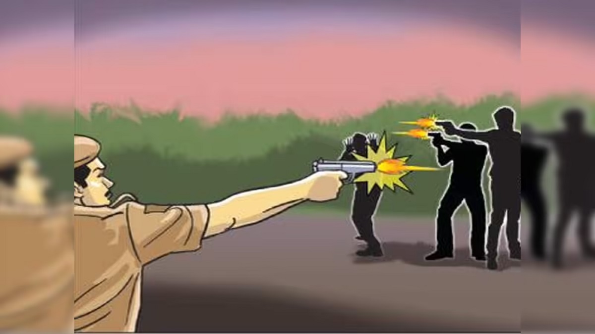 कुरुक्षेत्र में पुलिस और बदमाश के बीच मुठभेड़: कॉलेज संचालक के घर फायरिंग करने वाला आरोपी गिरफ्तार, जवाबी कार्रवाई में पैर में लगी गोली